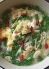 風邪をひいた時に、ニラ玉温麺 by matchbox